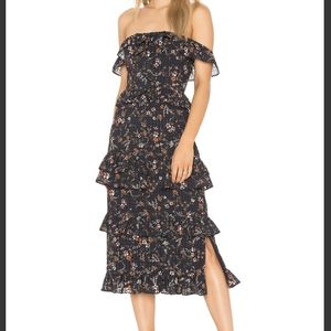 Tularosa Lily Dress, Navy Blue Floral, Size M